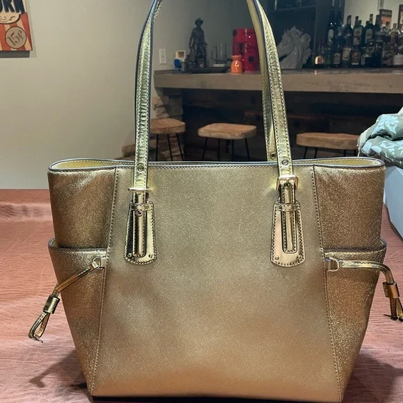 Michael Kors Shimmering Gold Tote - Picture 4 of 7